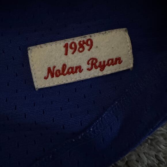 Authentic Mitchell & Ness Nolan Ryan MLB Texas Rangers 1989 Jersey 48 XL - Picture 8 of 11